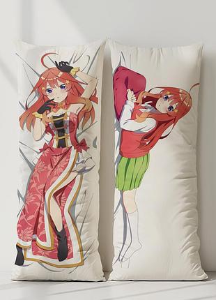 Ицуки накано пять невест дакимакура, подушка обнимашка ростовая 120*40 см