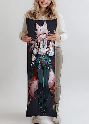 Дакімакура цзяоцю honkai star rail, (подушка обіймашка) 120*40 см