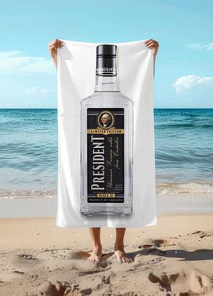 Полотенце 78*140 см водка president «золотая», штоф, 0,5л