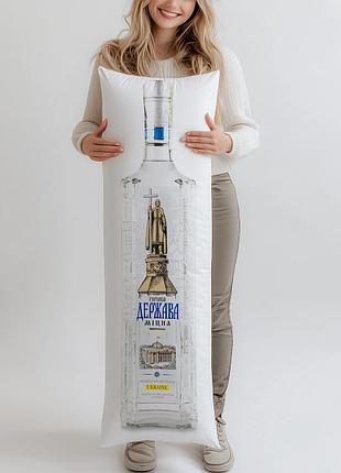 Дакимакура, водка держава крепкая, 0,7л, (подушка обнимашка) 120*40 см