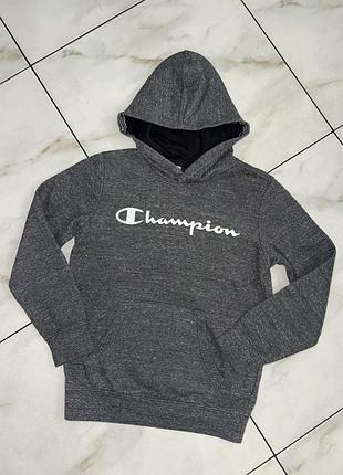 Коттоновая спортивная кофта худи с начесом champion 9-10 лет (134-140см)