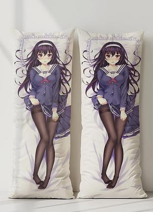 Утаха касуміґаока саекано: як виховати нудну дівчину дакімакура, подушка обіймашка ростова 120*40 см