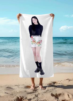 Полотенце 78*140 см минджи (minji) newjeans