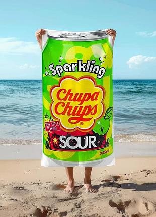 Полотенце 78*140 см chupa chups sour green apple, 0,345л