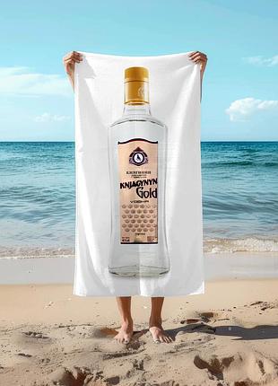 Полотенце 78*140 см водка «княгинин» «золотая», 0,5л