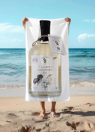 Полотенце 78*140 см настойка «лавка традиций» хани баджер «на пчёлах», 0,5л