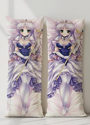 Фина фам эрслигхт раннее утро цвета лазурного неба дакимакура, подушка обнимашка ростовая 120*40 см