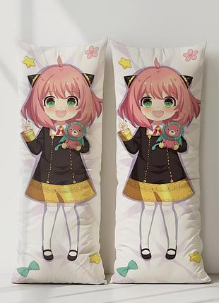 Аня форгер шпион x семья дакимакура, подушка обнимашка ростовая 120*40 см