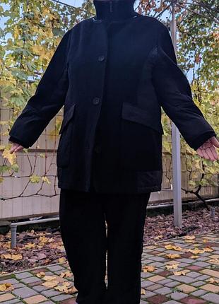 Женское утепленное шерстяное пальто 46 европ