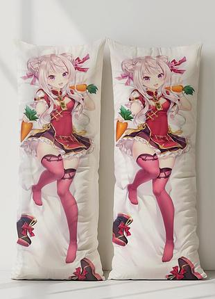 Танаке химэ виртуальный ютубер дакимакура, подушка обнимашка ростовая 120*40 см