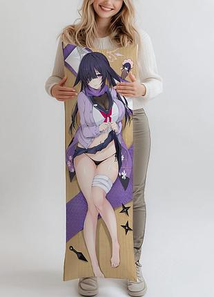 Дакимакура blue archive oono tsukuyo, (подушка обнимашка) 120*40 см