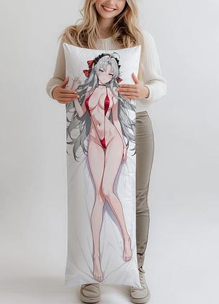 Дакимакура шарлотта вува wuthering waves, (подушка обнимашка) 120*40 см