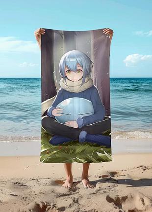 Аниме полотенце о моём перерождении в слизь римуру 78 на 140 см, код 2111