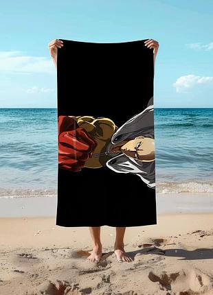 Аниме полотенце ванпачмен саитама 78 на 140 см, код 741