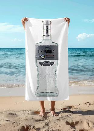 Полотенце 78*140 см водка ukraїnka platinum, 0,7л