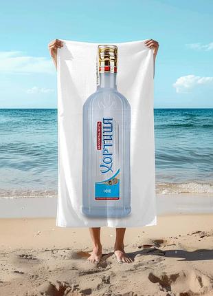 Рушник 78*140 см горілка «хортиця» ice особлива, 0,5л