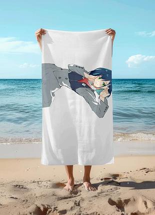 Аниме полотенце любимый во франксе ичиго 78 на 140 см, код 1692