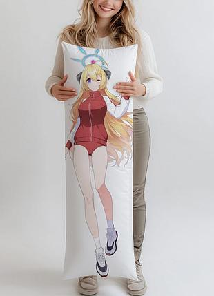 Дакимакура wanibuchi akari blue archive подушка 120*40 см