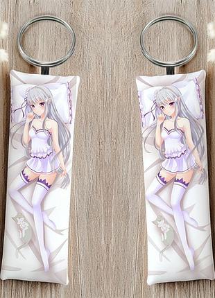 Эмилия ре:ноль — жизнь с нуля в другом мире брелок 12 см