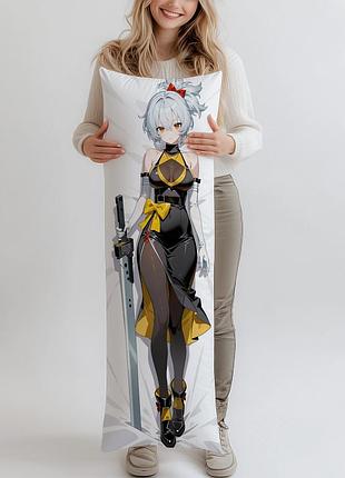 Дакімакура soldier 11 zenless zone zero, (подушка обіймашка) 150*50 см