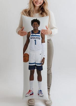 Ентоні едвардс (міннесота тімбервулвз) баскетбол дакімакура, подушка 120*40 см