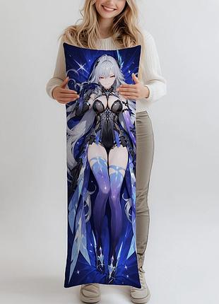 Дакимакура скирк black - геншин импакт (s), (подушка обнимашка) 150*50 см