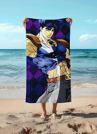 Аниме полотенце невероятное приключение джоджо, джонатан джостар 78 на 140 см, код 2093
