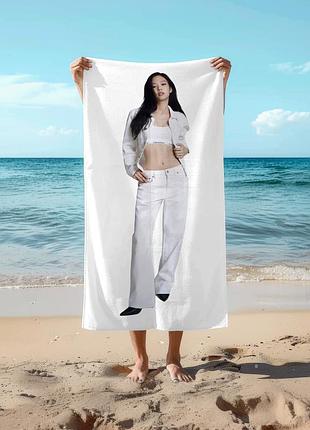 Полотенце 78*140 см дженни ким (jennie kim) blackpink