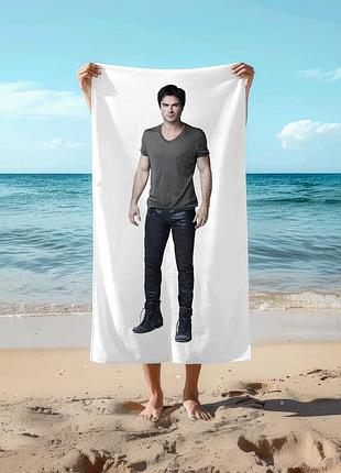 Полотенце 78*140 см деймон сальваторе, damon salvatore, the vampire diaries