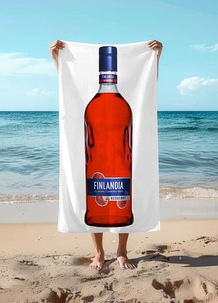 Полотенце 78*140 см водка finlandia клюква красная, 1л