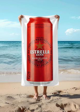 Полотенце 78*140 см estrella damm barcelona