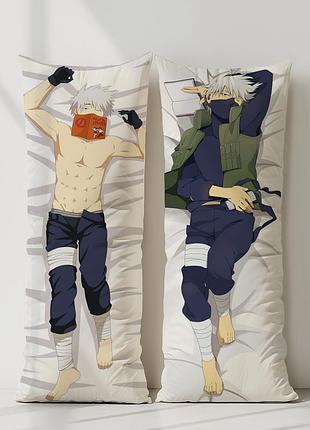 Какаши хатакэ наруто дакимакура, подушка обнимашка ростовая 120*40 см