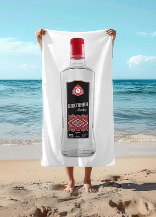 Полотенце 78*140 см водка «княгинин» «люкс», 0,5л