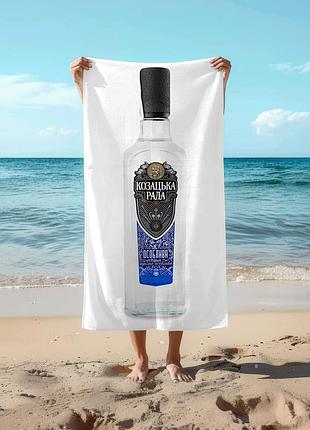 Полотенце 78*140 см водка «казацкая рада» «особая», 0,5л