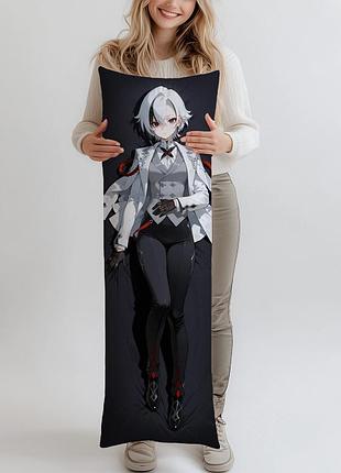 Дакімакура арлекіно genshin impact 2, (подушка обіймашка) 120*40 см