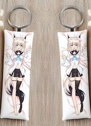 Шираками фубуки виртуальный ютубер брелок 12 см