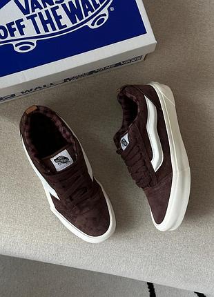 Кроссовки vans knu skool rave plaid black кеды