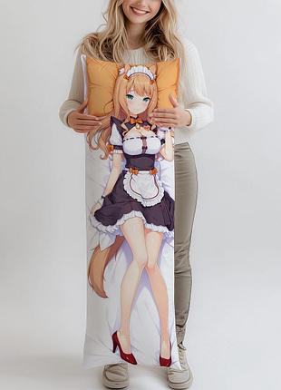 Дакимакура maple некопара 1, (подушка обнимашка) 120*40 см