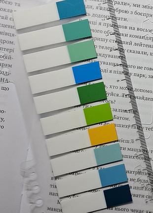 Яскраві стікери закладки для книг 200 шт. книжкові стікери-закладки яскравих кольорів