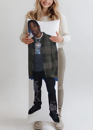 Трэвис скотт (travis scott) дакимакура, подушка ростовая 120*40 см