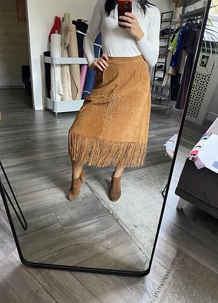 Юбка кожаная