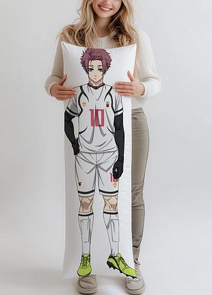 Дакимакура sae itoshi blue lock подушка 120*40 см