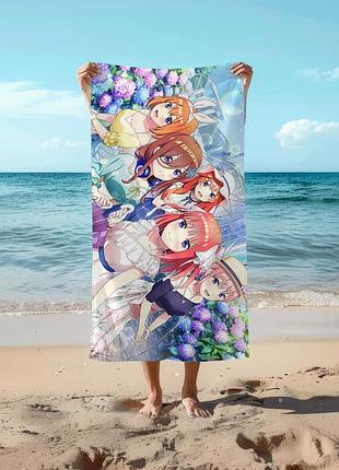 Аніме рушник п'ять наречених 78 на 140 см, код 224