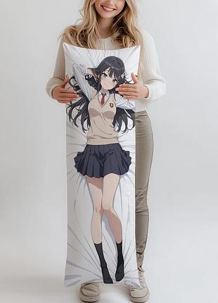 Дакимакура май сакурадзима девочка зайка (u), (подушка обнимашка) 150*50 см