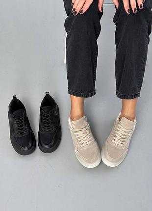 Кросівки жіночі зимові натуральна шкіра і замша