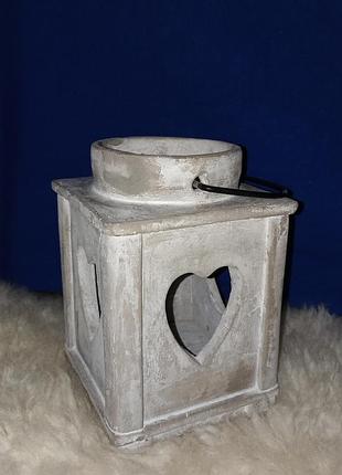 Декоративний бетонний свічник-ліхтар (польща)
