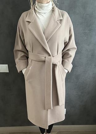 Пальто жіноче бежеве, український виробник kornev