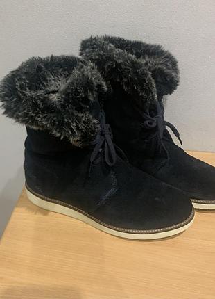 Брендовые замшевые теплые полуботинки lacoste 38 размер