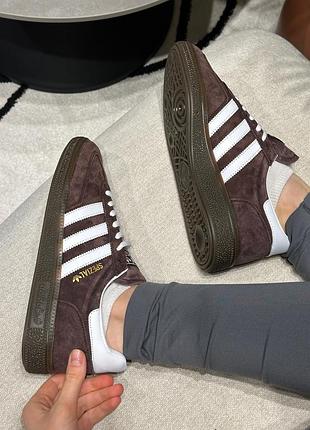 Кроссовки adidas handball spezial brown gum