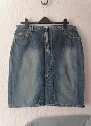 Юбка джинс на 50-52-54р